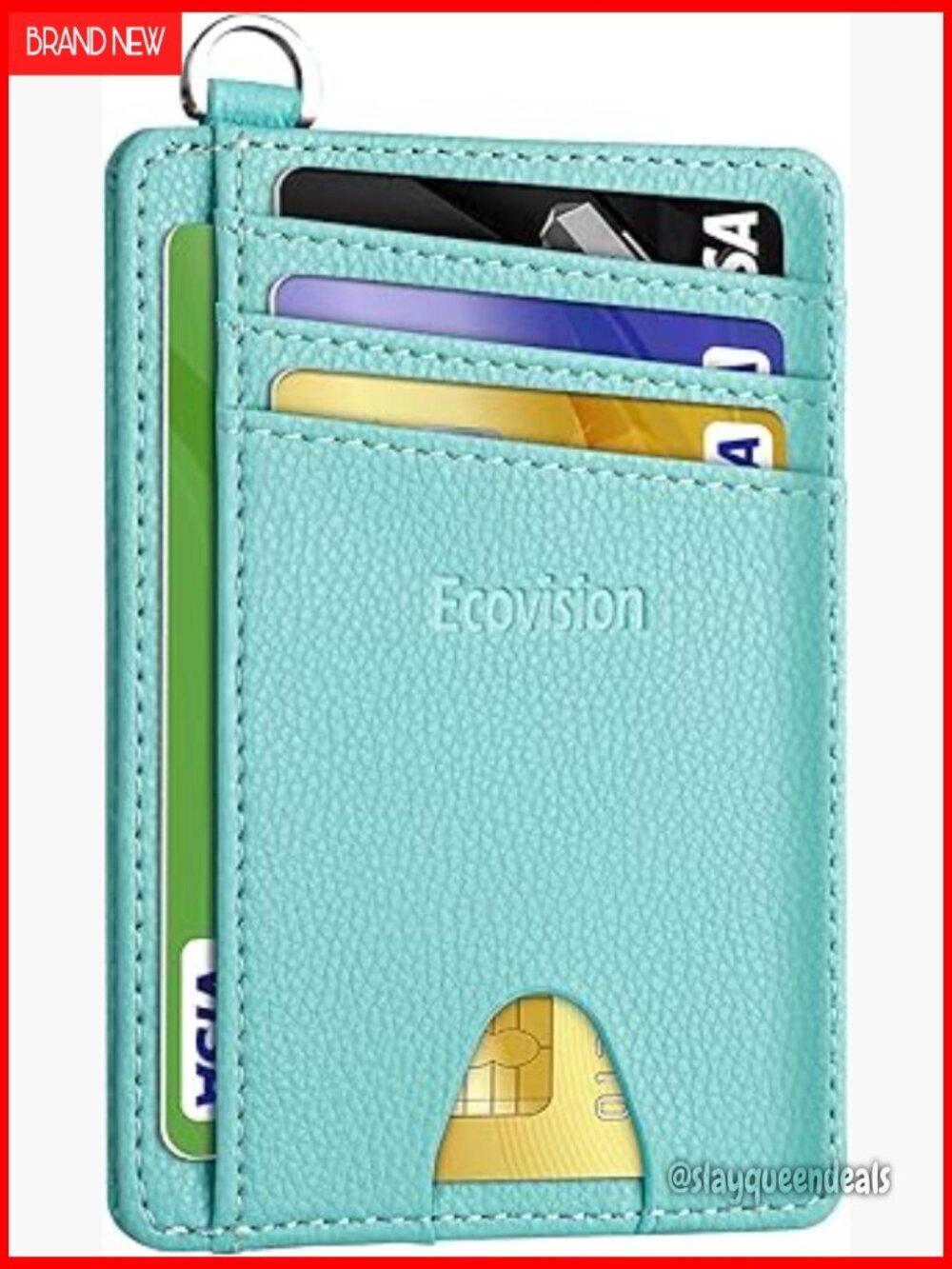 Slim RFID Blocking Front Pocket Wallet with Detachable D-Shackle Card Holder